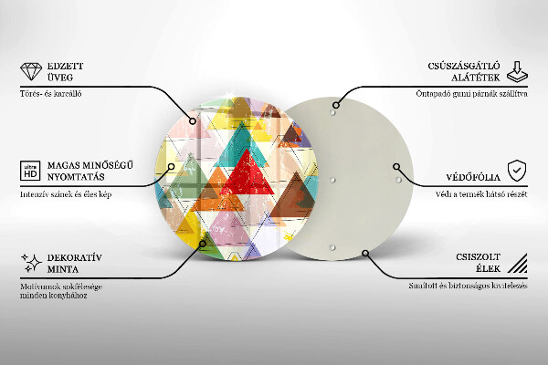 De vidrio templado Triángulos pintados