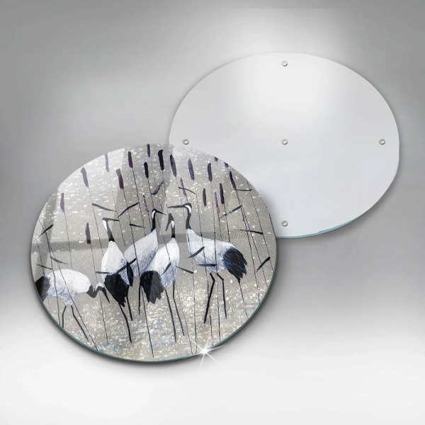 De vidrio templado Grullas japonesas