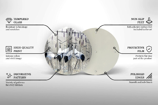 De vidrio templado Grullas japonesas