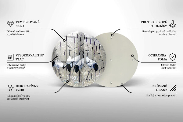 De vidrio templado Grullas japonesas