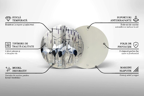 De vidrio templado Grullas japonesas
