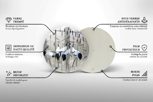 De vidrio templado Grullas japonesas
