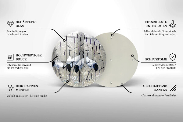 De vidrio templado Grullas japonesas
