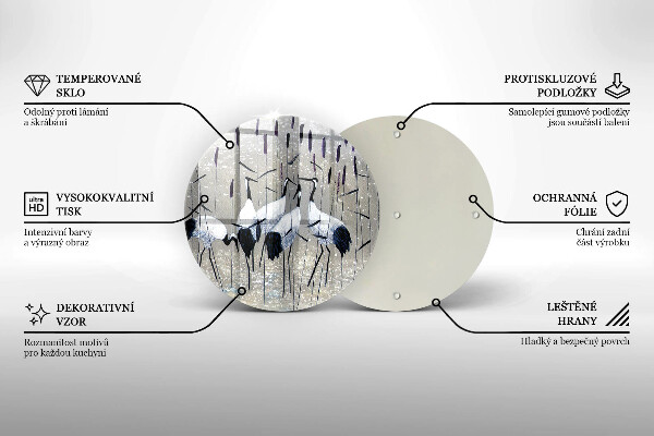 De vidrio templado Grullas japonesas