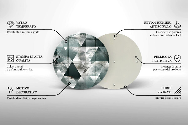 De vidrio templado Triángulos y agua