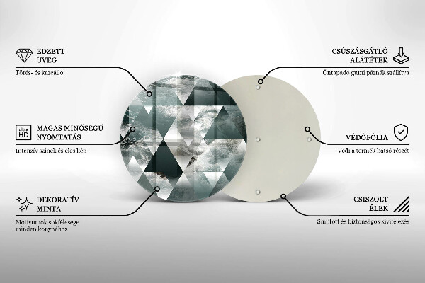 De vidrio templado Triángulos y agua