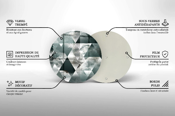 De vidrio templado Triángulos y agua