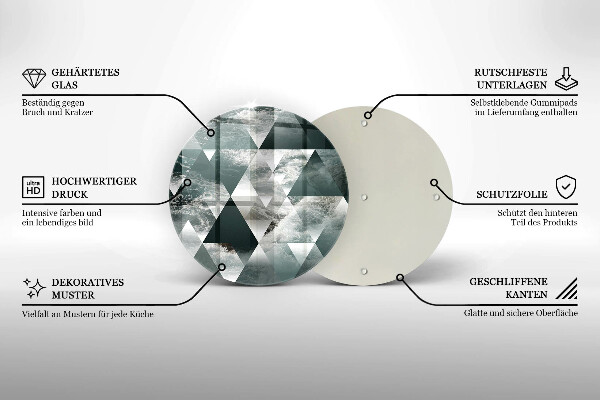 De vidrio templado Triángulos y agua