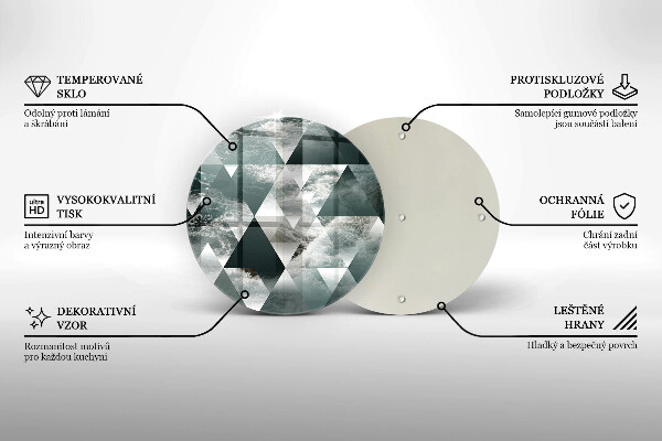 De vidrio templado Triángulos y agua
