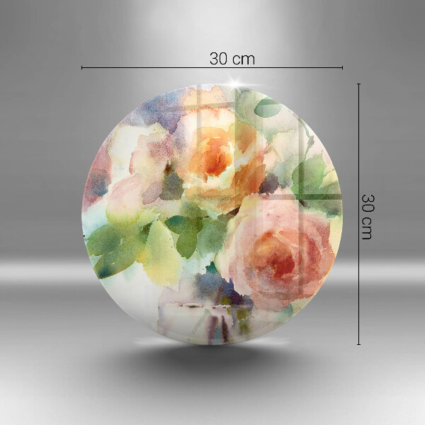 De vidrio templado Flores pintadas