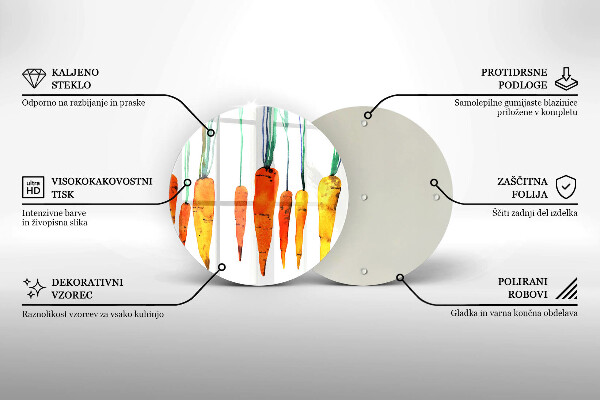 De vidrio templado Ilustración de zanahoria