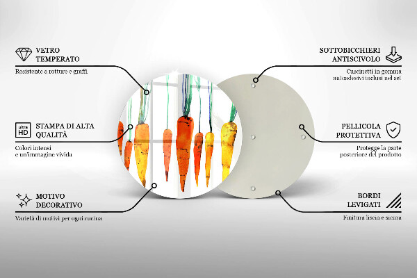De vidrio templado Ilustración de zanahoria