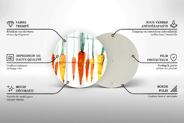 De vidrio templado Ilustración de zanahoria