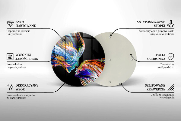 De vidrio templado Abstracción de beso