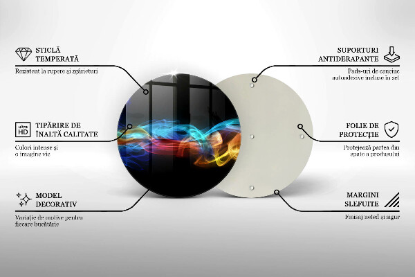 De vidrio templado Humo colorido