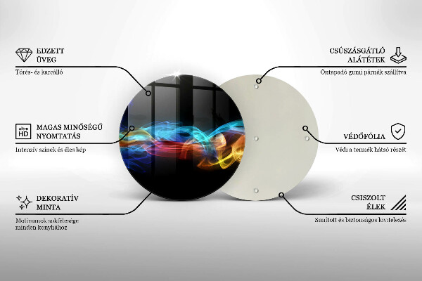 De vidrio templado Humo colorido