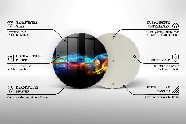 De vidrio templado Humo colorido
