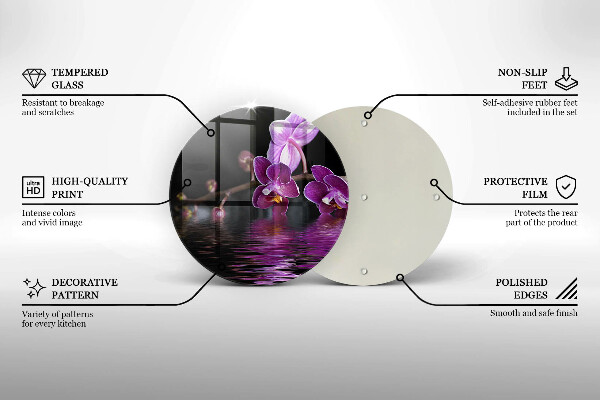 De vidrio templado Agua zen de orquídeas