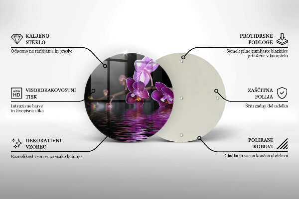 De vidrio templado Agua zen de orquídeas