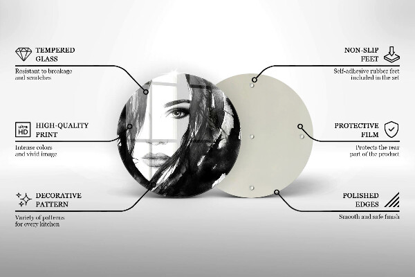 De vidrio templado Cara de mujer