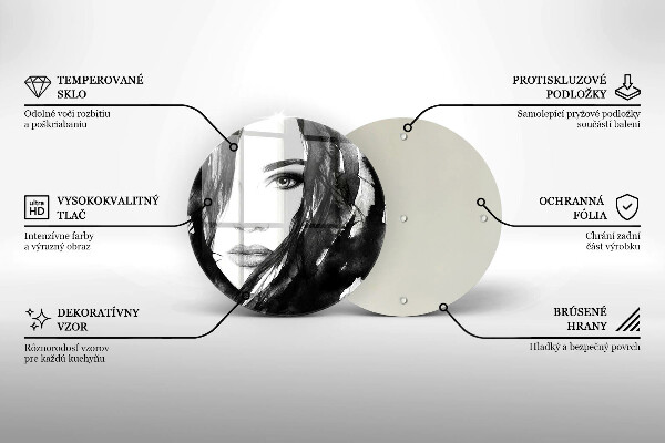 De vidrio templado Cara de mujer