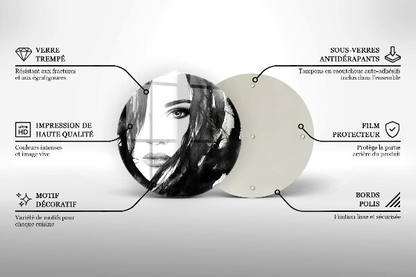 De vidrio templado Cara de mujer