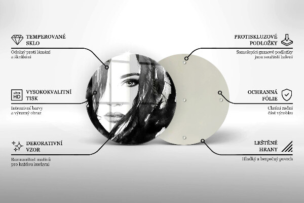 De vidrio templado Cara de mujer