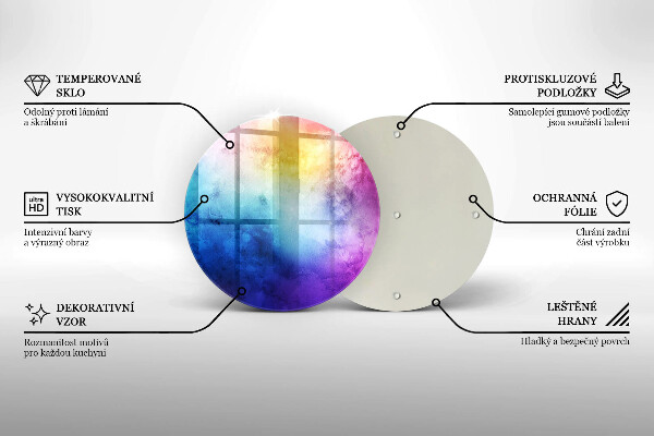 De vidrio templado Salpicaduras de acuarela del arco iris