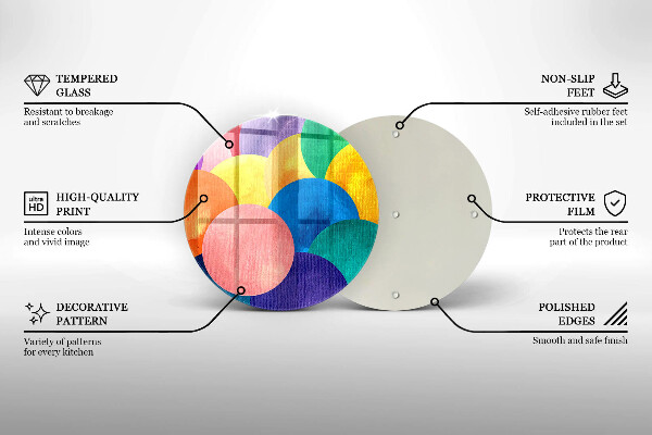 De vidrio templado Círculos de colores