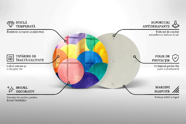 De vidrio templado Círculos de colores