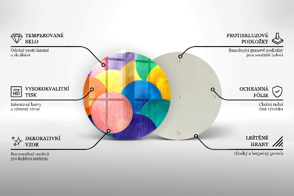 De vidrio templado Círculos de colores
