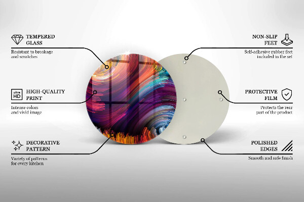 De vidrio templado Destacados coloridos