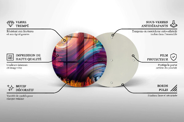 De vidrio templado Destacados coloridos