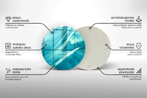 De vidrio templado Plumas delicadas