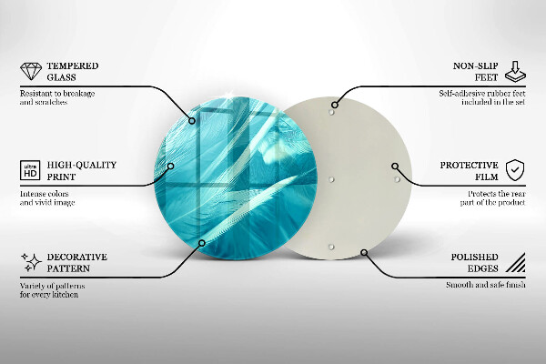 De vidrio templado Plumas delicadas