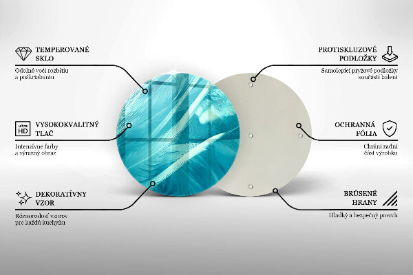 De vidrio templado Plumas delicadas