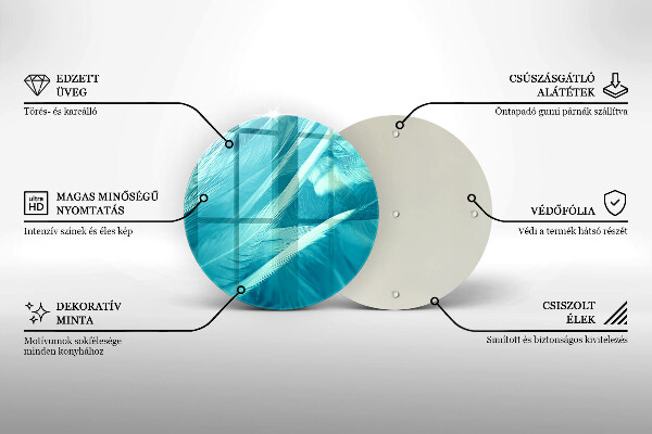 De vidrio templado Plumas delicadas