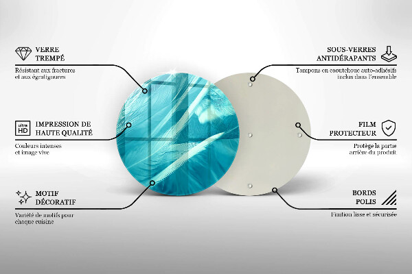 De vidrio templado Plumas delicadas