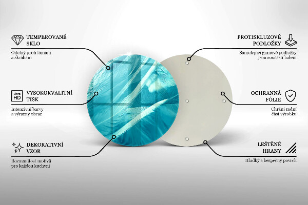 De vidrio templado Plumas delicadas