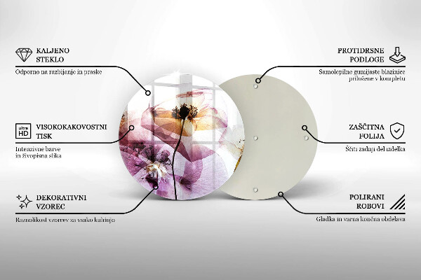 De vidrio templado Flores delicadas