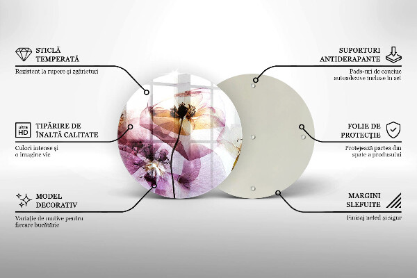 De vidrio templado Flores delicadas