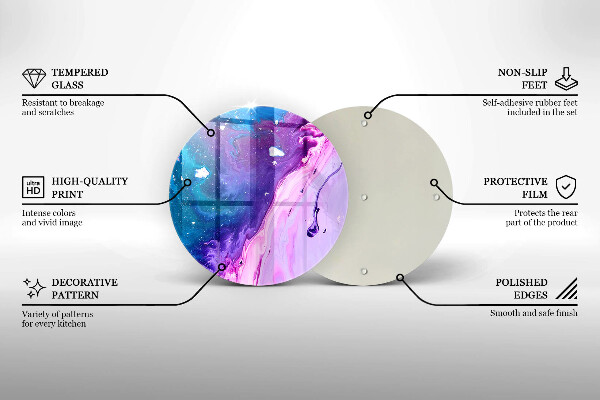 De vidrio templado Tintas de abstracción