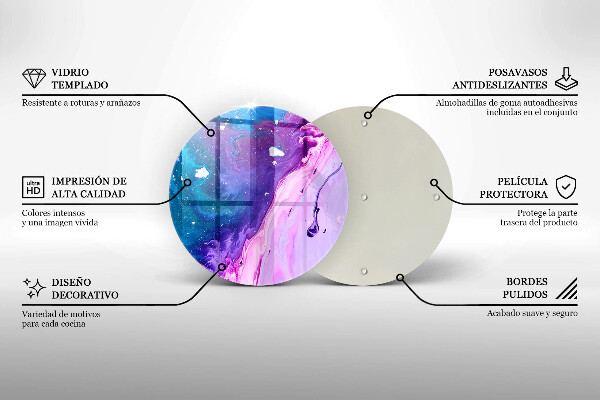 De vidrio templado Tintas de abstracción