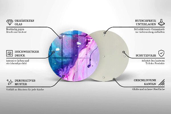 De vidrio templado Tintas de abstracción