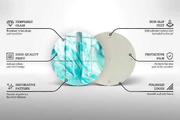 De vidrio templado Pinturas de abstraccion