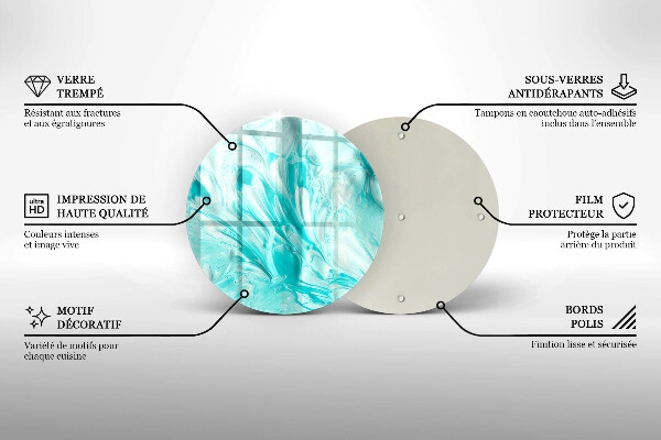 De vidrio templado Pinturas de abstraccion