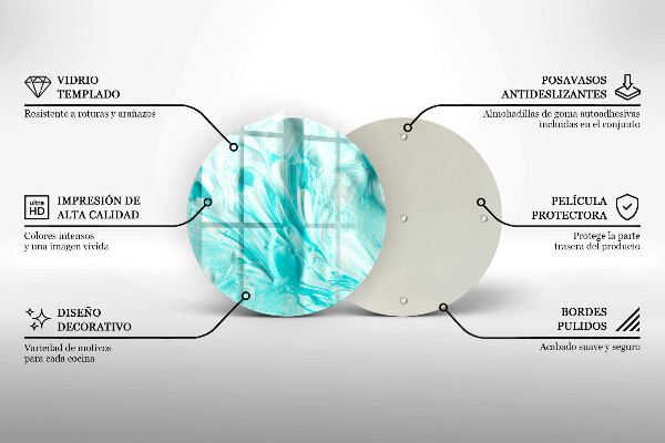 De vidrio templado Pinturas de abstraccion