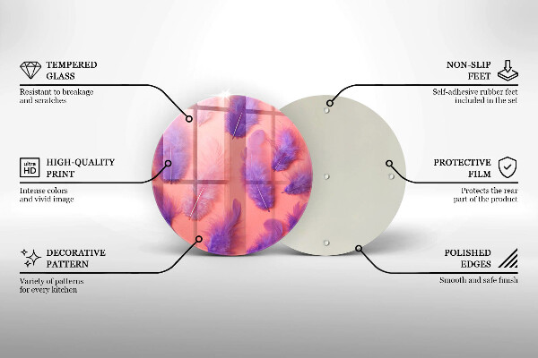 De vidrio templado Plumas esponjosas