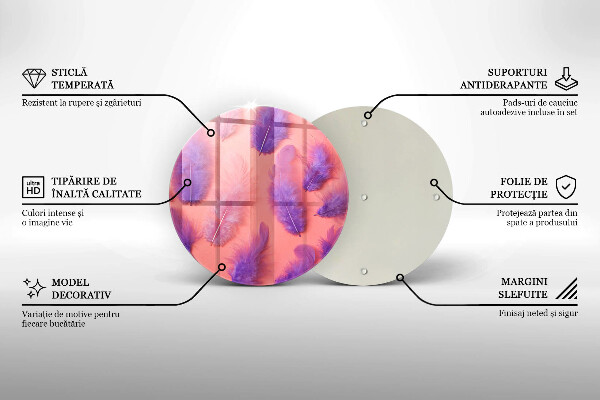 De vidrio templado Plumas esponjosas