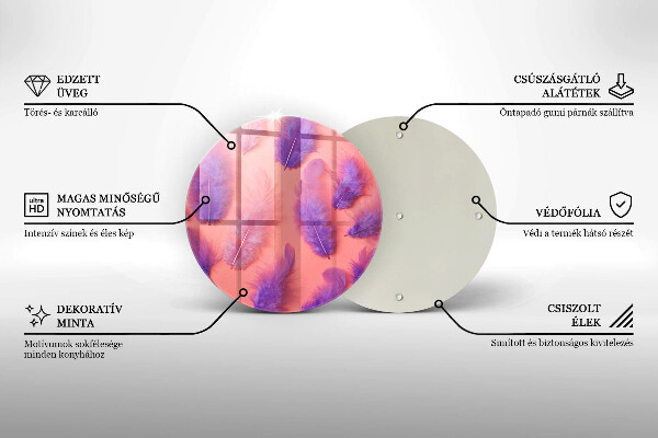 De vidrio templado Plumas esponjosas